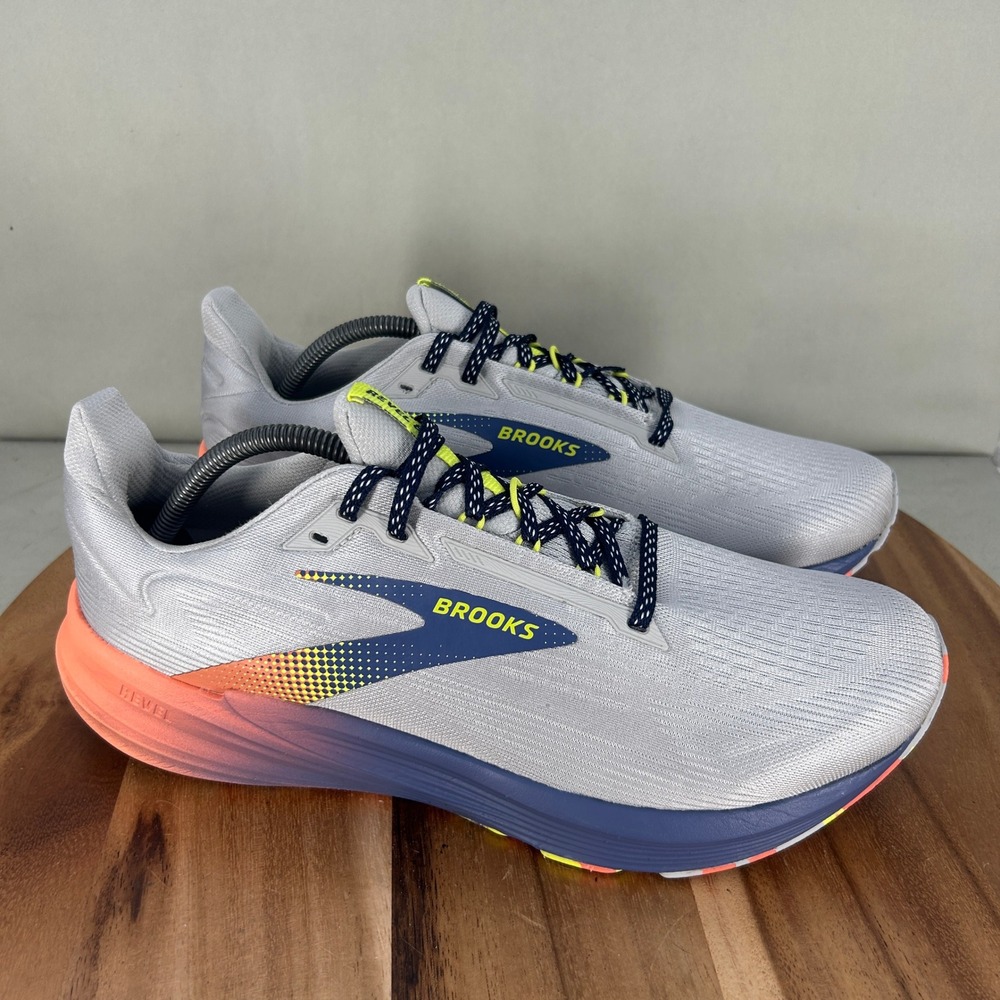 Brooks Revel 6 Mens Running Shoes Grey Blue Orange 1104681D087 Size 11.5 D